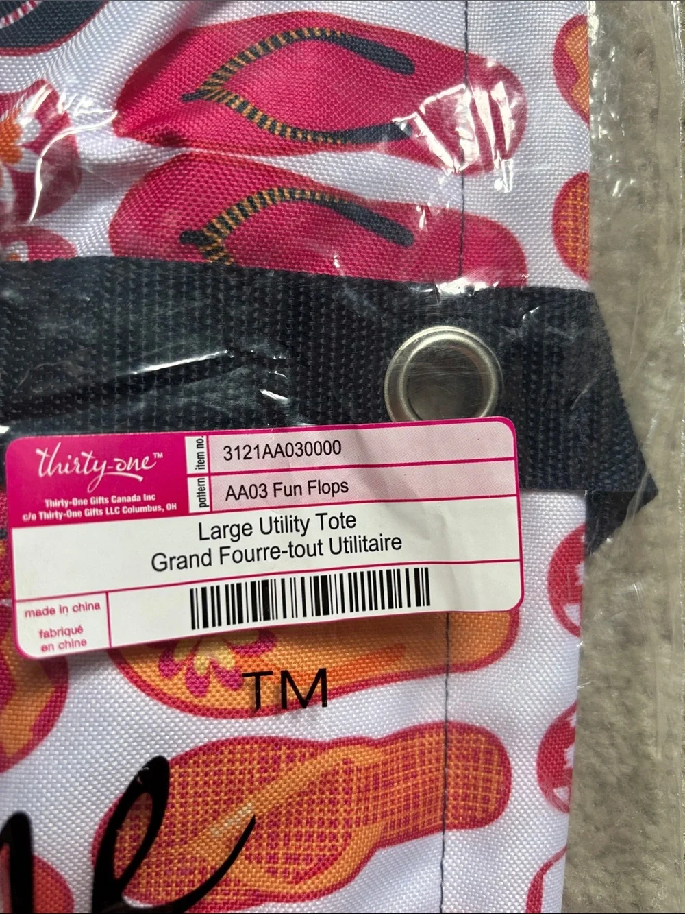 thirty-one Tote Bag in Pink, Orange, Black